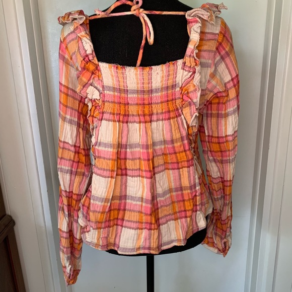 Free People Siena Plaid Pullover NWT SZ S - Picture 7 of 9